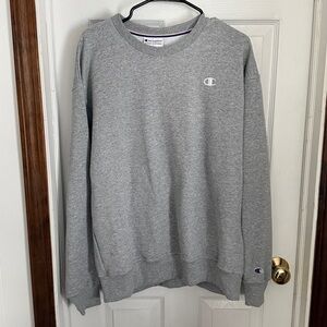 NWOT Champion Gray Crewneck Sweatshirt with Logo